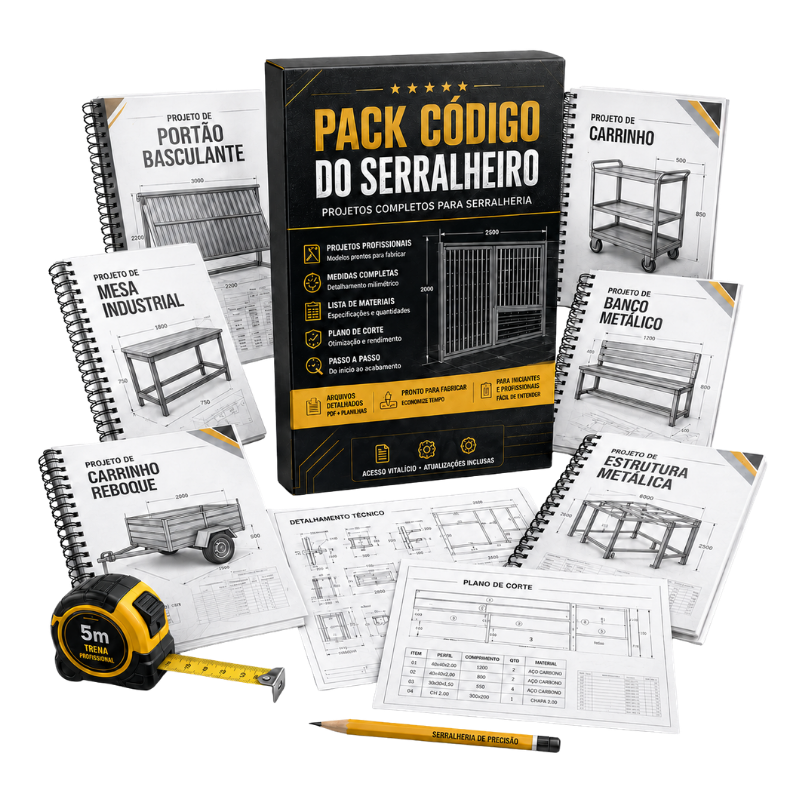 Pack Código do Serralheiro - projetos e materiais
