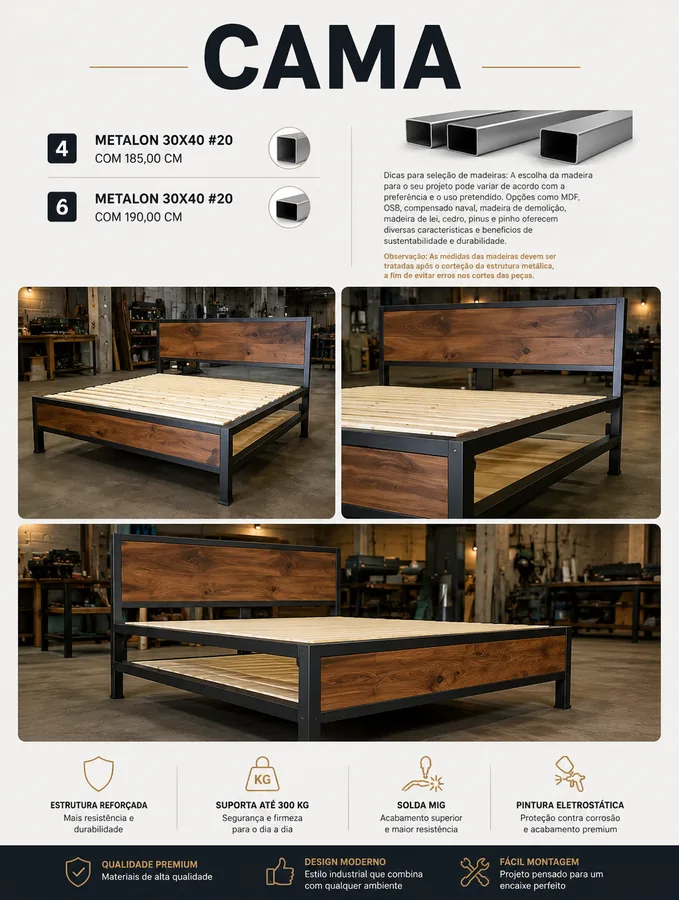 Projeto detalhado - mesa de jantar com bancos