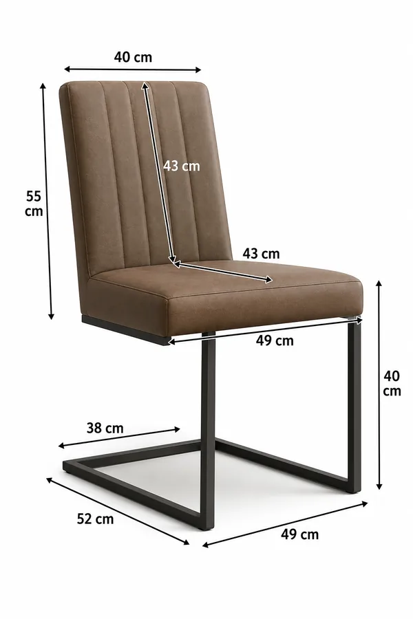 Projeto de cadeira com estrutura cantilever